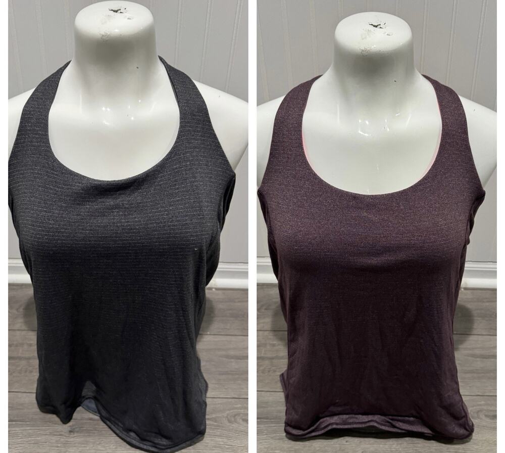 Lululemon BUNDLE 2 Free to Be Wild Tank Built-in Bra Strappy Back Women's Size 6